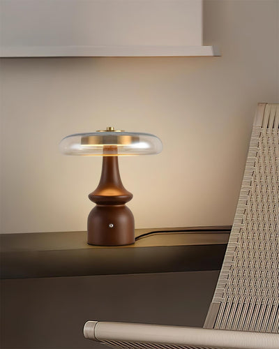 GlowSphere – Modern Amber and Smoke Accent Lamp