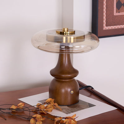 GlowSphere – Modern Amber and Smoke Accent Lamp