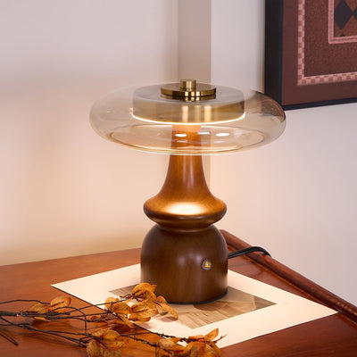 GlowSphere – Modern Amber and Smoke Accent Lamp