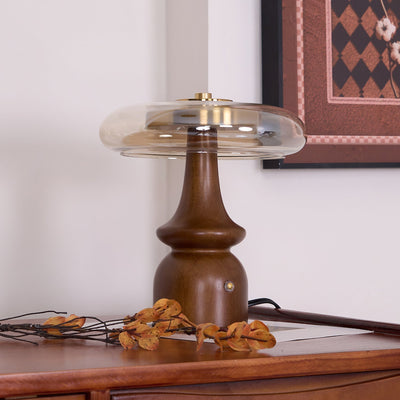 GlowSphere – Modern Amber and Smoke Accent Lamp
