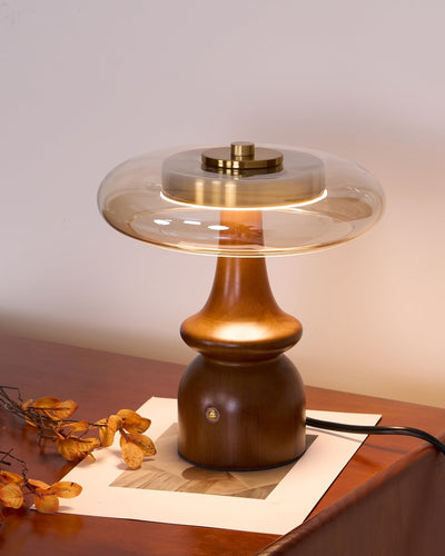 GlowSphere – Modern Amber and Smoke Accent Lamp