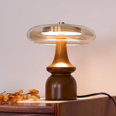 GlowSphere – Modern Amber and Smoke Accent Lamp