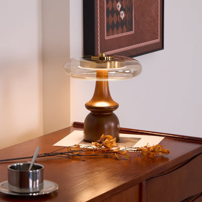 GlowSphere – Modern Amber and Smoke Accent Lamp