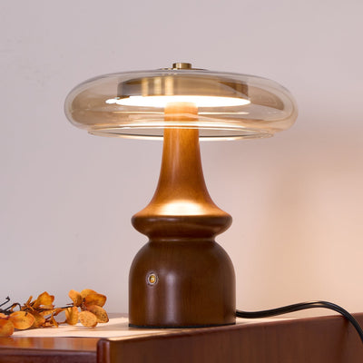 GlowSphere – Modern Amber and Smoke Accent Lamp