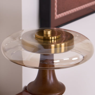 GlowSphere – Modern Amber and Smoke Accent Lamp