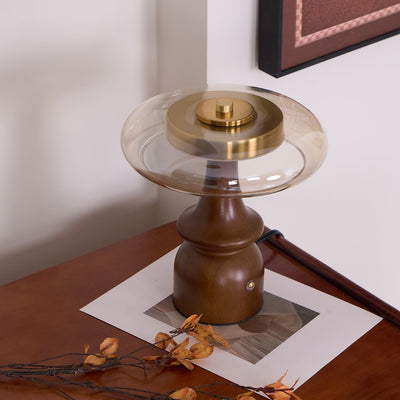 GlowSphere – Modern Amber and Smoke Accent Lamp