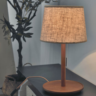 NobleGlow - Walnut & Textile Desk Lamp