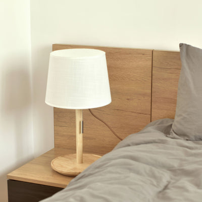NobleGlow - Walnut & Textile Desk Lamp