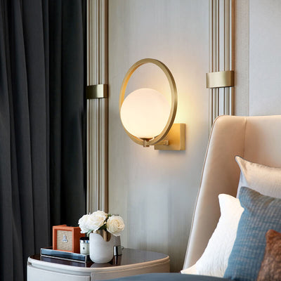 LuminousGlobe – Modern Single-Light Glass Wall Lamp