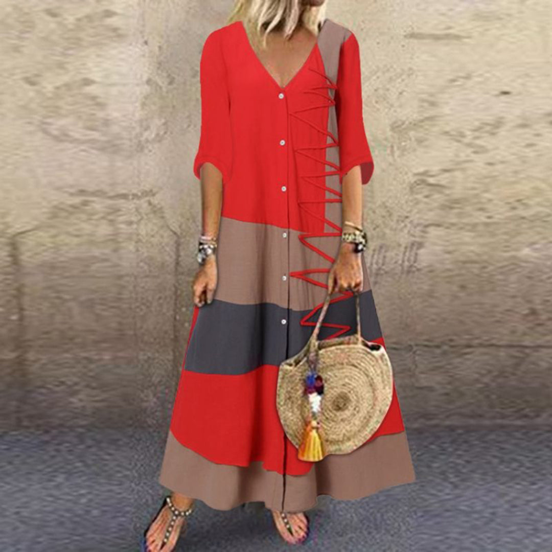 Elegant White Striped Summer Dress for Women - Stylish Wedding Guest Dresses