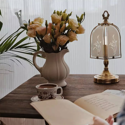 RadiantBloom - Orchid Glass Lamp