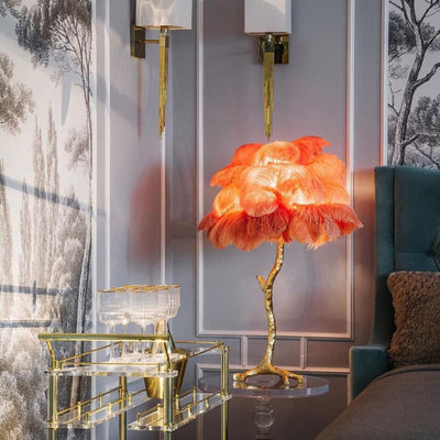 FeatherGlam – Luxurious Table Lamp