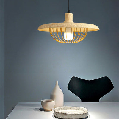 Imitation Wood Grain Pendant Lamps