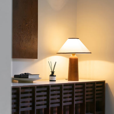 LuxePalisades - Geometrically Designed Table Lamp with Warm Glow