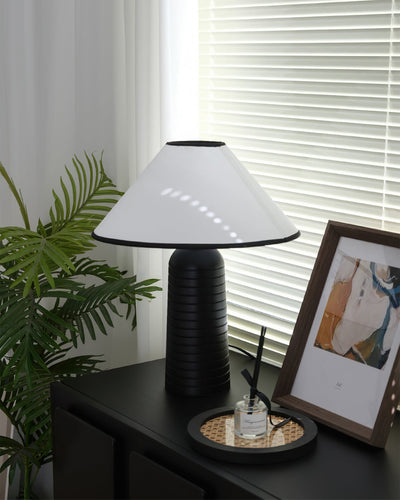 LuxePalisades - Geometrically Designed Table Lamp with Warm Glow