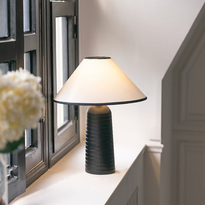 LuxePalisades - Geometrically Designed Table Lamp with Warm Glow
