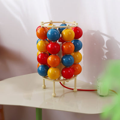 GlazeGlow - Table Lamp with Shiny Ball and Gentle Lighting