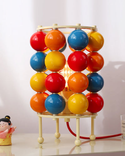 GlazeGlow - Table Lamp with Shiny Ball and Gentle Lighting