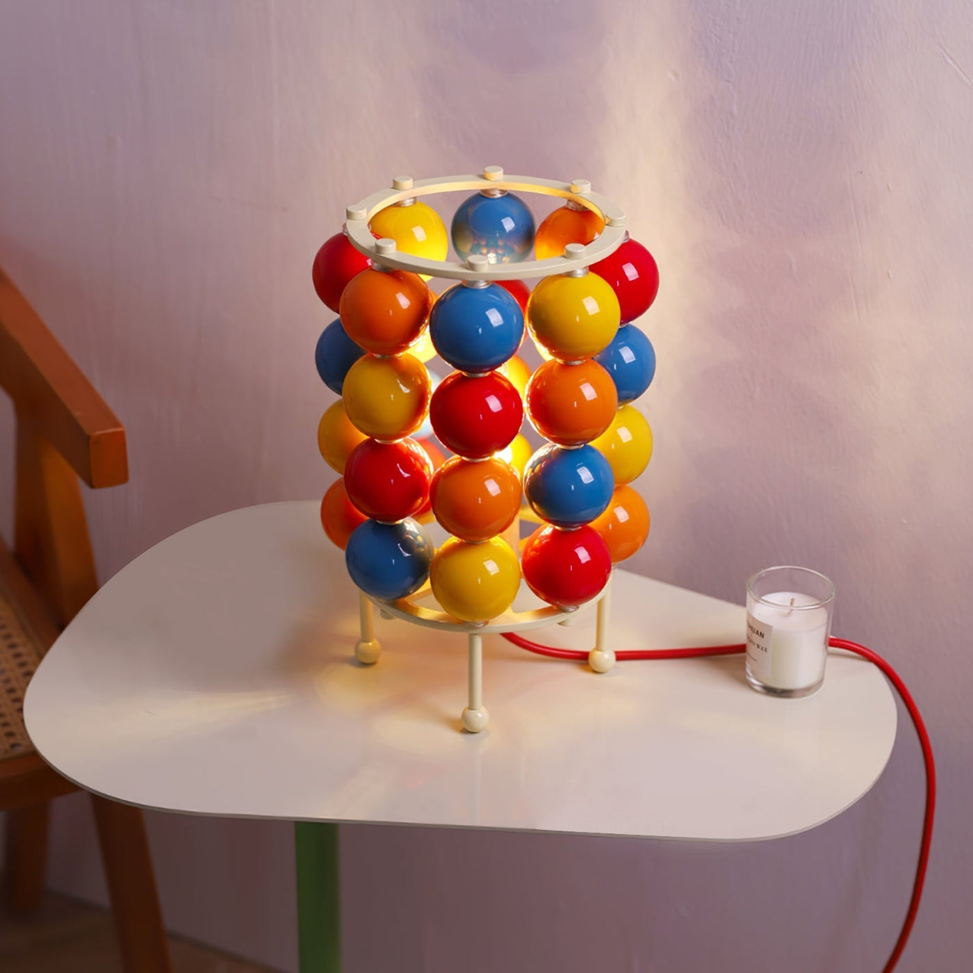 GlazeGlow - Table Lamp with Shiny Ball and Gentle Lighting
