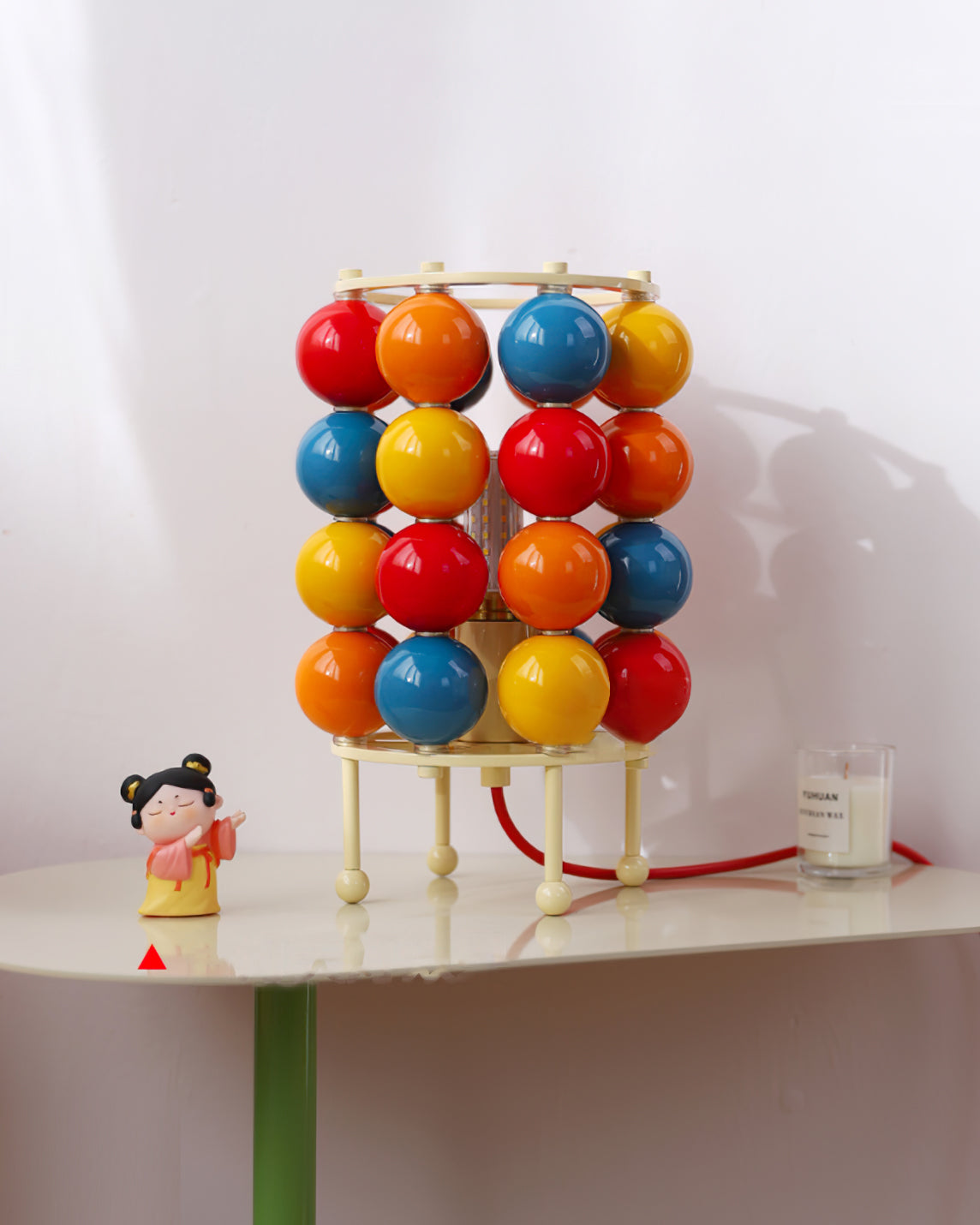 GlazeGlow - Table Lamp with Shiny Ball and Gentle Lighting