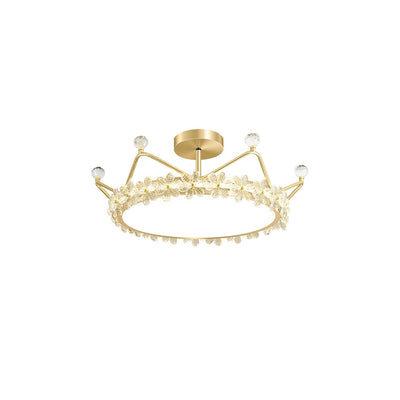 RegalLuxe - Ceiling Lamp with Crown Styling and Cozy Light Spread
