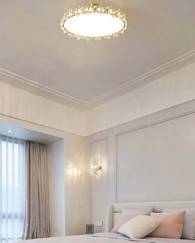 FloralCrystal - Ceiling Lamp with Crystal Petals and Subtle Light Spread