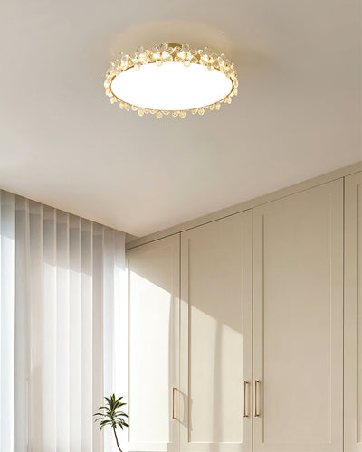 FloralCrystal - Ceiling Lamp with Crystal Petals and Subtle Light Spread