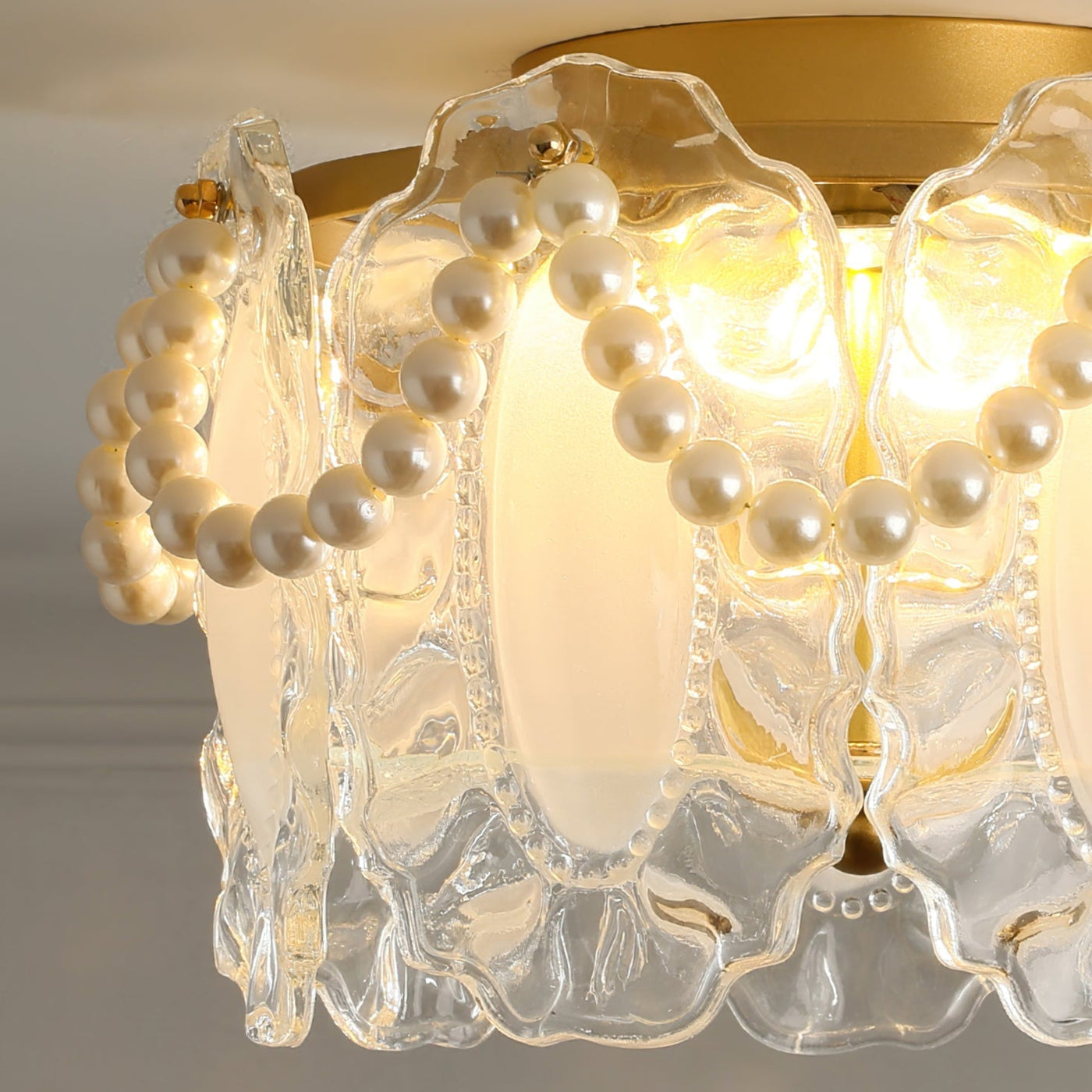 PetalAura - Ceiling Lamp with Soft Petal Features and Subtle Luxe Radiance