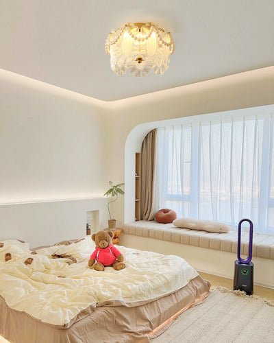 PetalAura - Ceiling Lamp with Soft Petal Features and Subtle Luxe Radiance