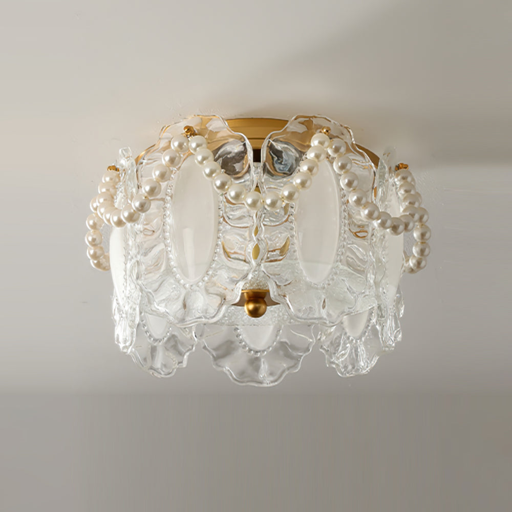 PetalAura - Ceiling Lamp with Soft Petal Features and Subtle Luxe Radiance