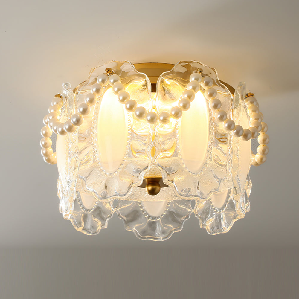 PetalAura - Ceiling Lamp with Soft Petal Features and Subtle Luxe Radiance