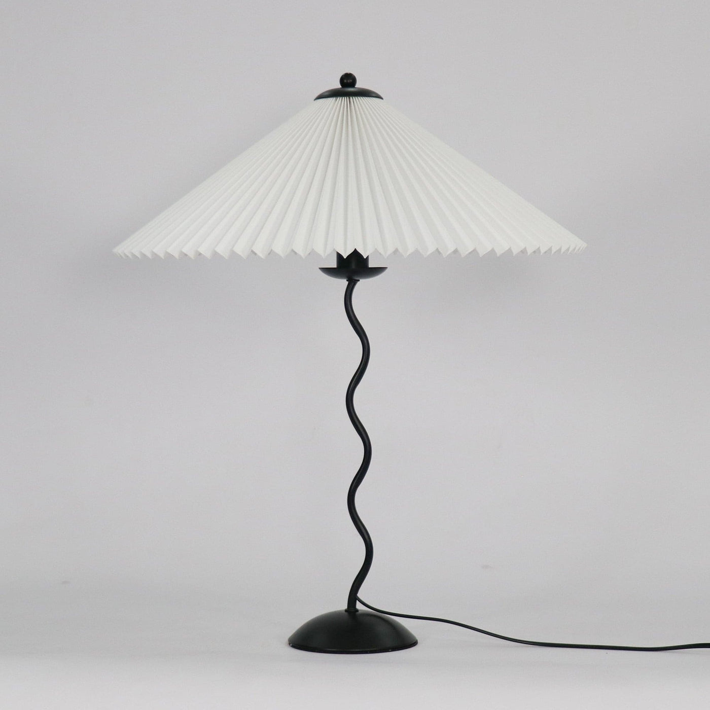 LuxeFold - Table Lamp with Premium Pleated Shade and Wooden Accent