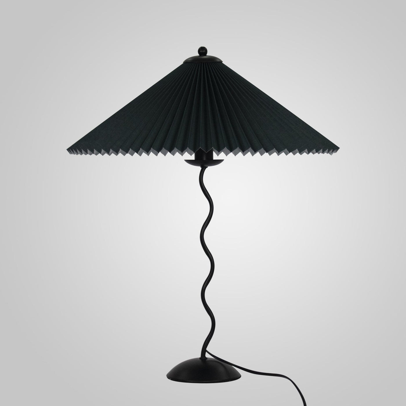 LuxeFold - Table Lamp with Premium Pleated Shade and Wooden Accent