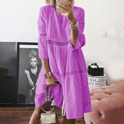 Elegant Lace Summer Dress for Women, Comfortable Casual Maxi Style