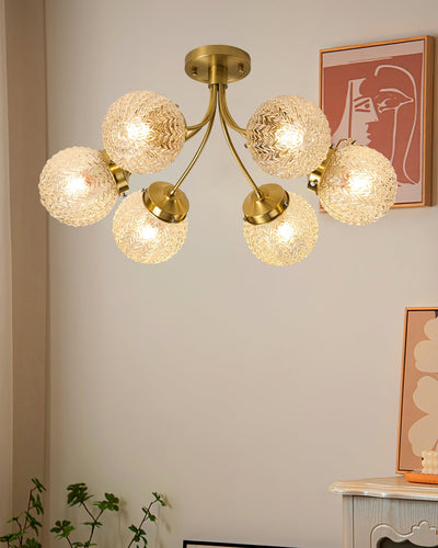 RetroGlow - Ceiling Lamp with Vintage Glass Style and Warm Ambience
