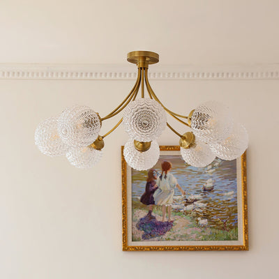 RetroGlow - Ceiling Lamp with Vintage Glass Style and Warm Ambience