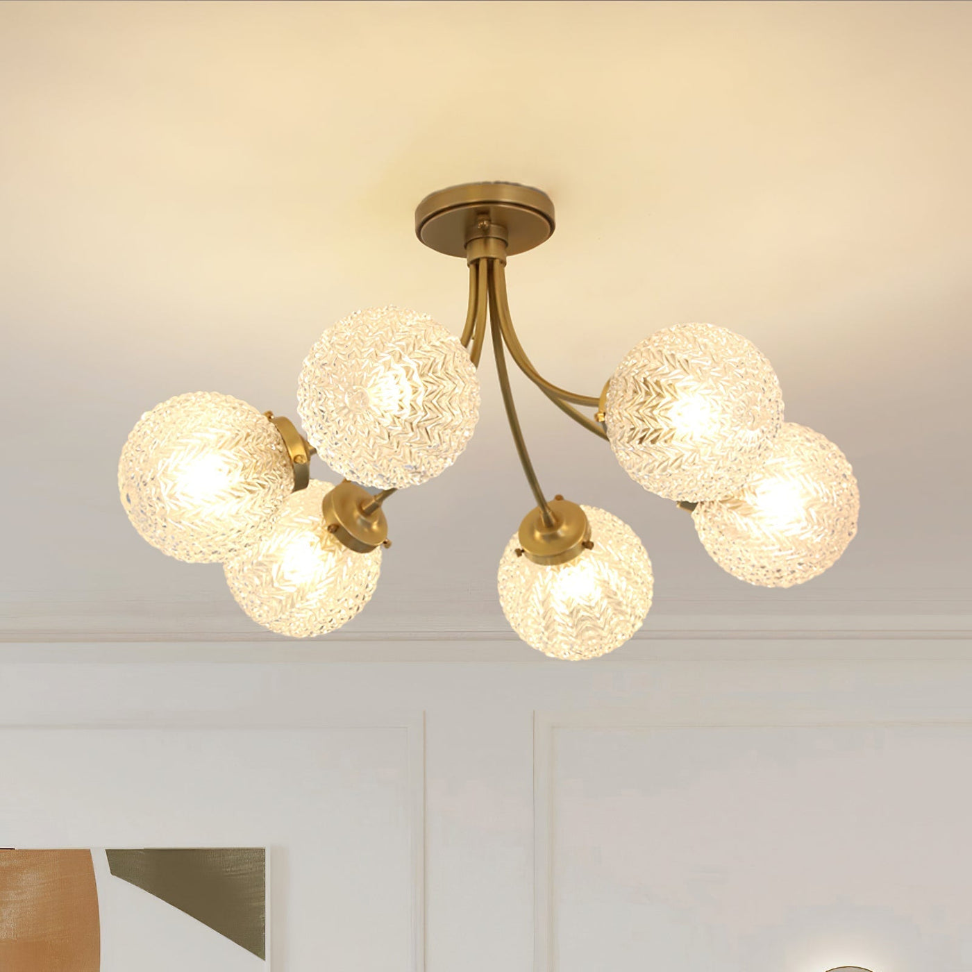 RetroGlow - Ceiling Lamp with Vintage Glass Style and Warm Ambience