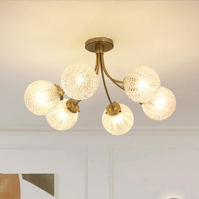 RetroGlow - Ceiling Lamp with Vintage Glass Style and Warm Ambience