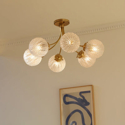 RetroGlow - Ceiling Lamp with Vintage Glass Style and Warm Ambience
