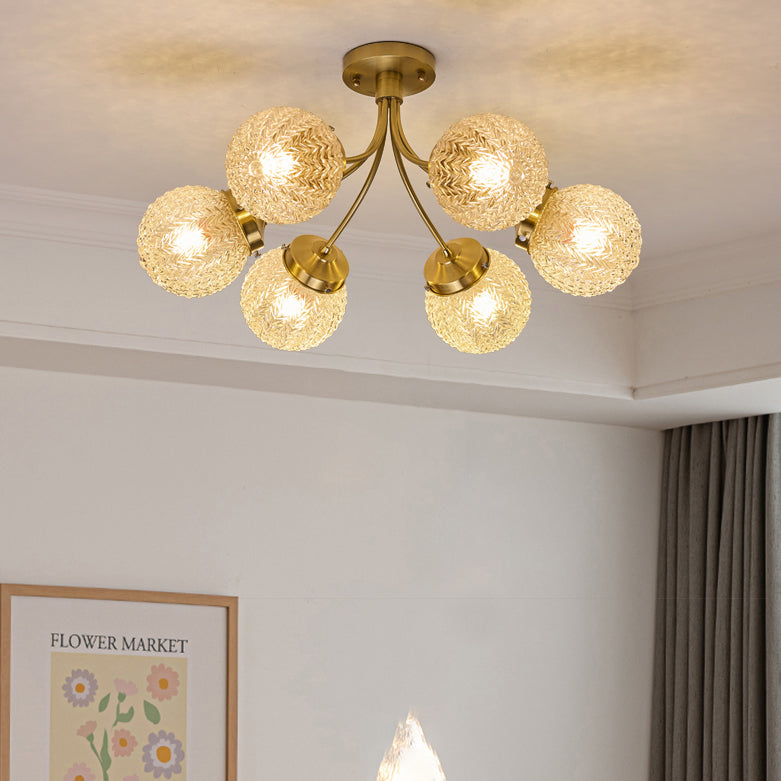 RetroGlow - Ceiling Lamp with Vintage Glass Style and Warm Ambience