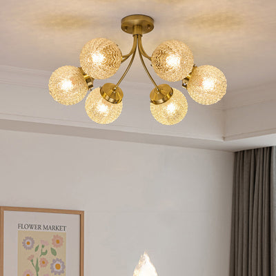 RetroGlow - Ceiling Lamp with Vintage Glass Style and Warm Ambience