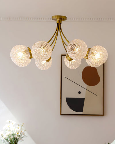 RetroGlow - Ceiling Lamp with Vintage Glass Style and Warm Ambience