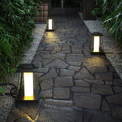Roam Portable Outdoor Light - Durable Stainless Steel Garden Lights with Warm Acrylic Shade