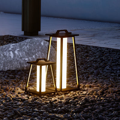 Roam Portable Outdoor Light - Durable Stainless Steel Garden Lights with Warm Acrylic Shade