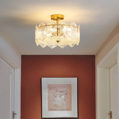 RubyAura - Sophisticated Round Ceiling Fixture