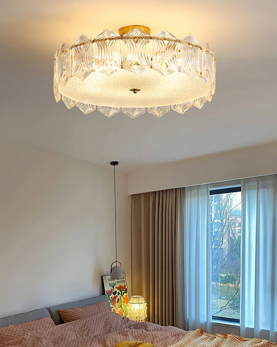 RubyAura - Sophisticated Round Ceiling Fixture