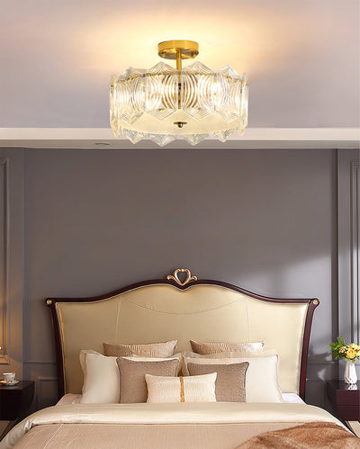 RubyAura - Sophisticated Round Ceiling Fixture