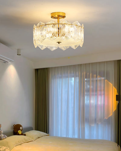 RubyAura - Sophisticated Round Ceiling Fixture