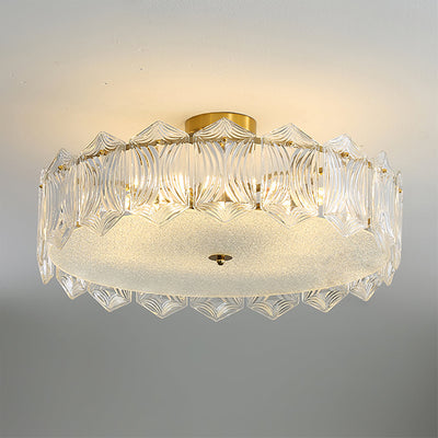 RubyAura - Sophisticated Round Ceiling Fixture