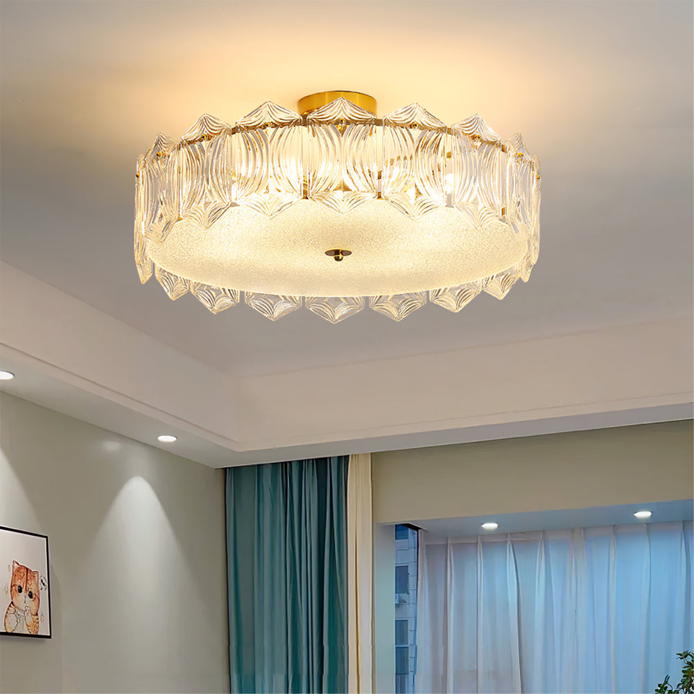 RubyAura - Sophisticated Round Ceiling Fixture